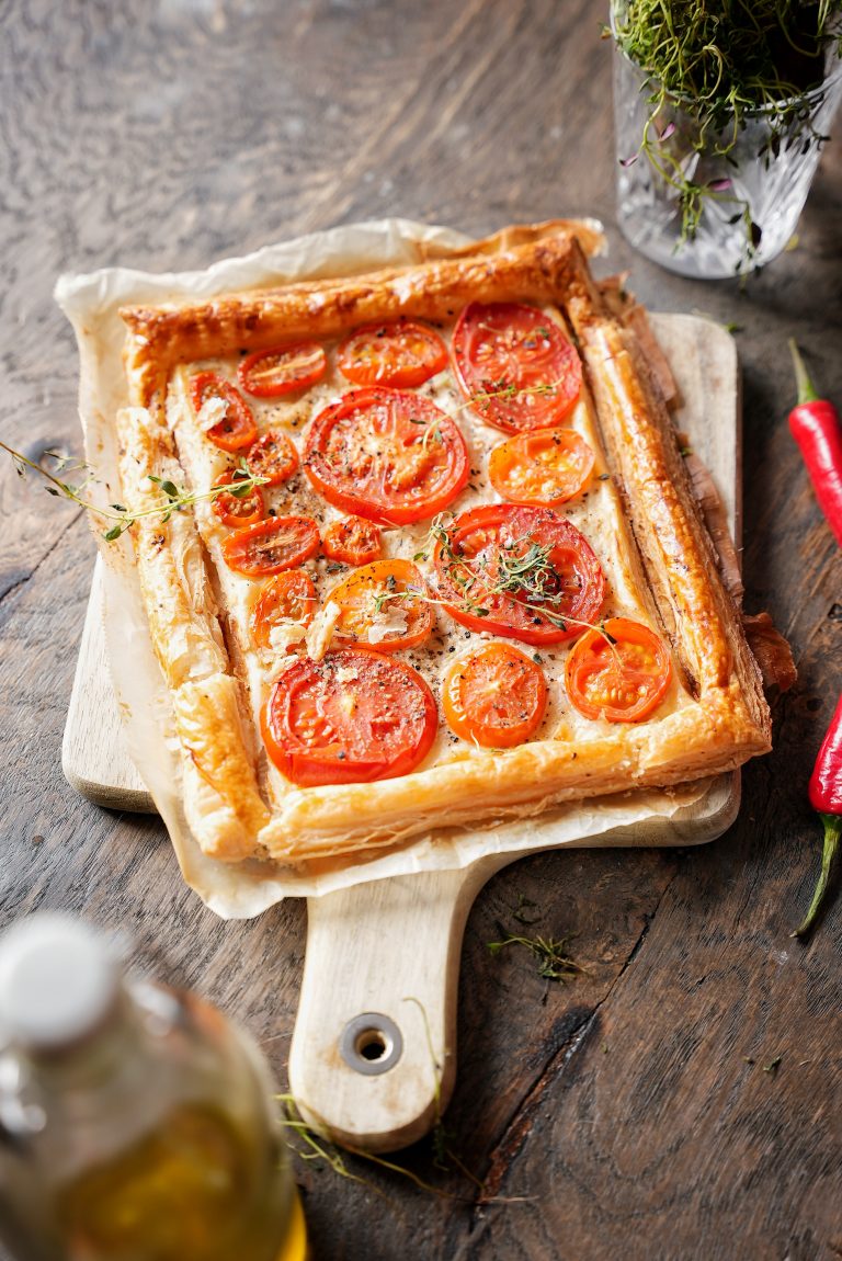 Schnelle, sommerliche Tomatentarte